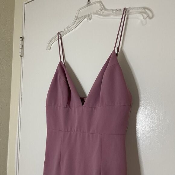 NWOT C/MEO collective pink asymmetrical ruffle hem mini dress size US Medium - Picture 2 of 6